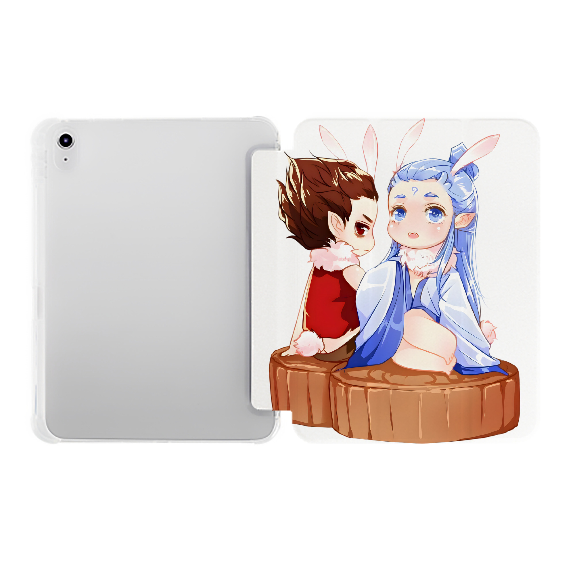 （画像用） Ne Zha 2 ナタ 魔童の大暴れ IPad ケース ペン収納付き 三つ折りスタンド PUレザー×シリコン 対応機種9.5/10.5/10.9インチ